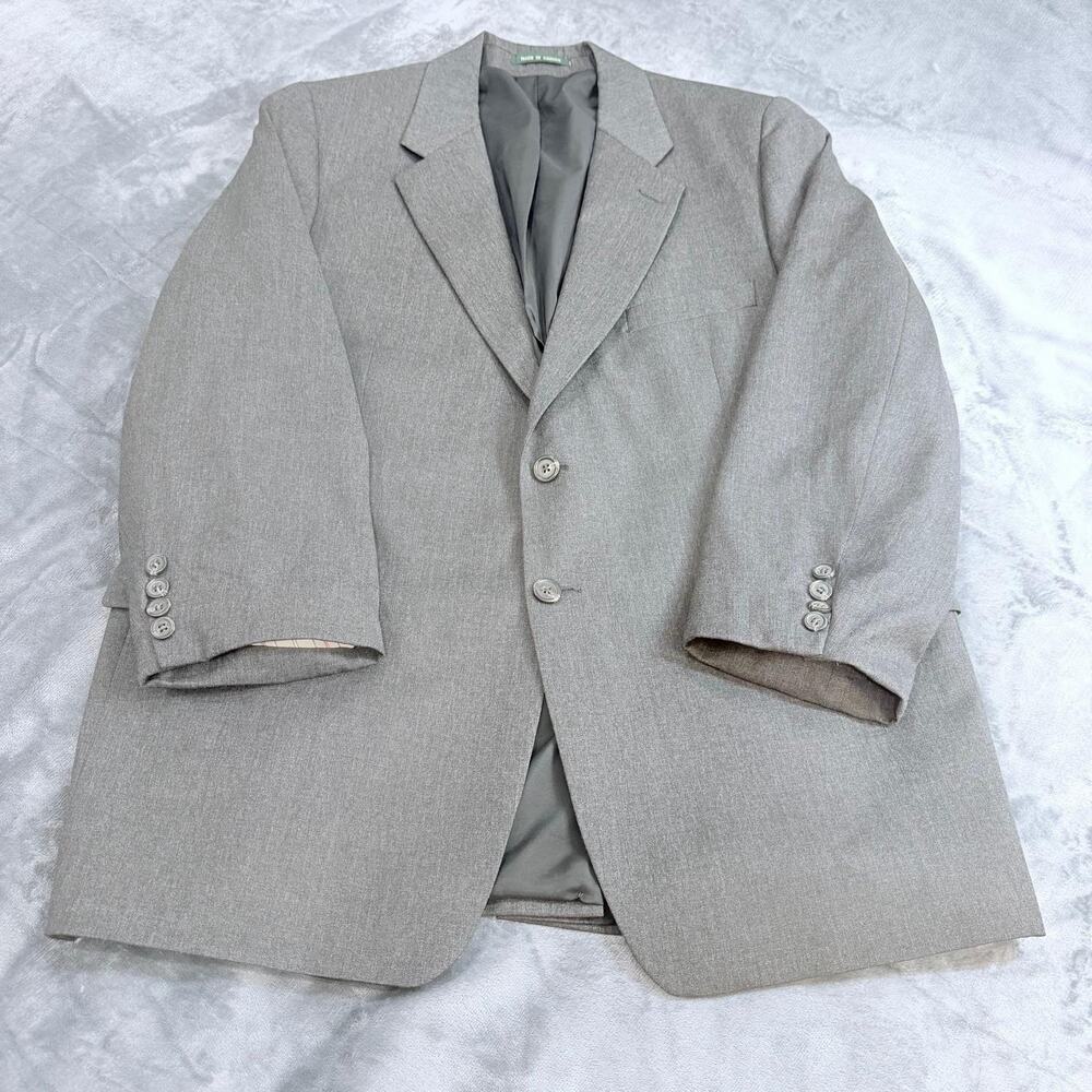 Lauren Ralph Lauren Men's Blazer Jacket Gray Pure New Wool 46S Made in Canada